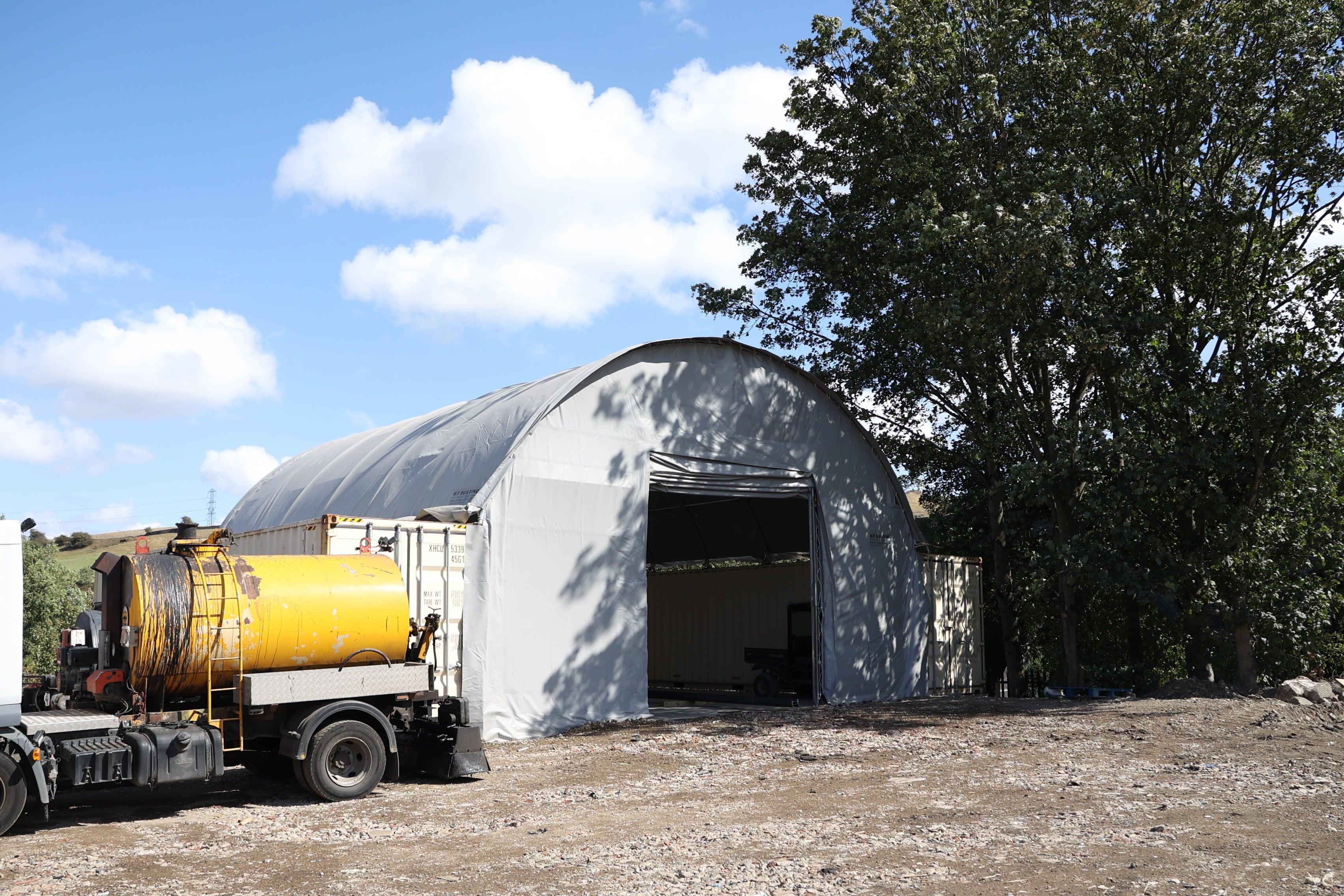 Container­überdachung (12m x 12m x 4.5m)