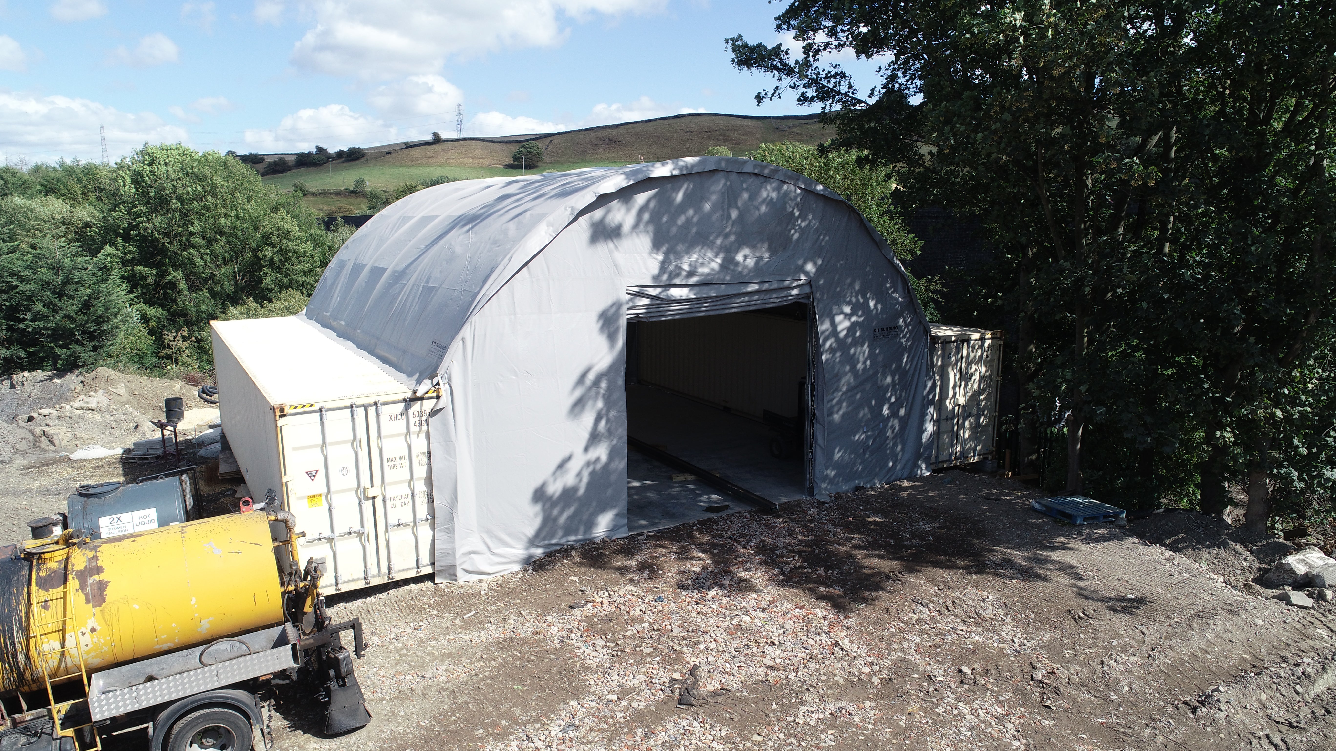 Container­überdachung (12m x 12m x 4.5m)