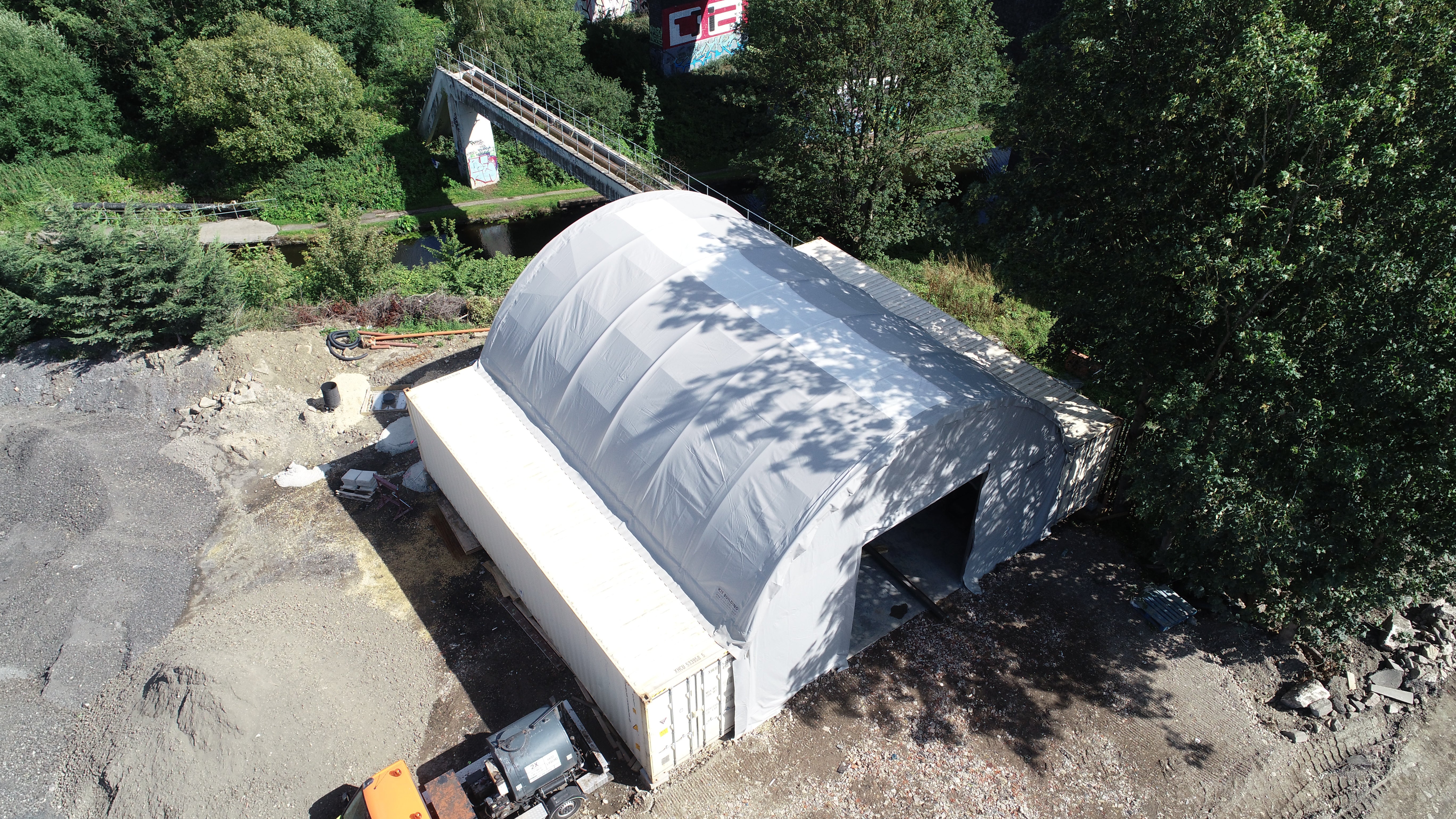 Container­überdachung (8m x 12m x 3m)