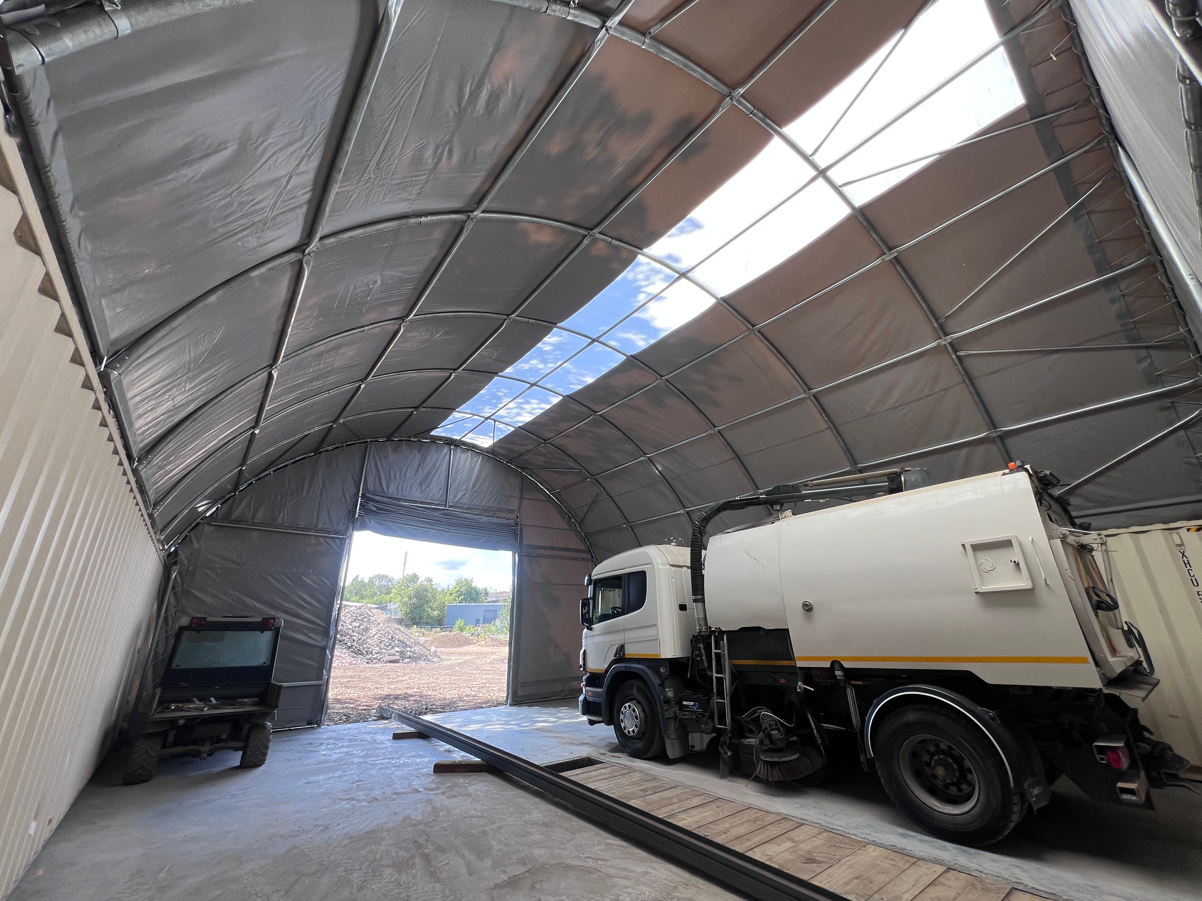 Container­überdachung (12m x 12m x 4.5m)