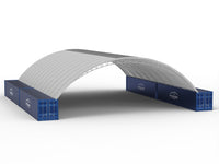 Containerunterstand - 60ft x 80ft x 20ft (18m x 24,3m x 6m)