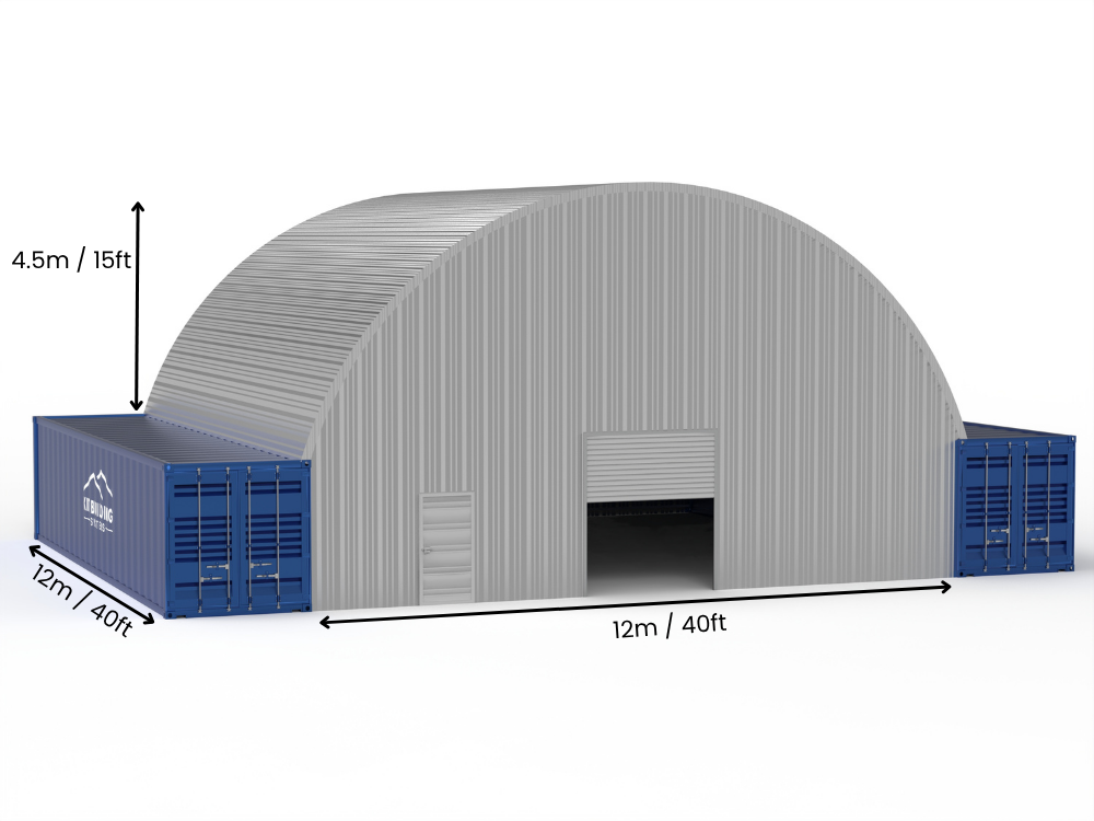 Stalen Container Overkappingen - 40ft x 40ft x 15ft (12m x 12m x 4,5m)