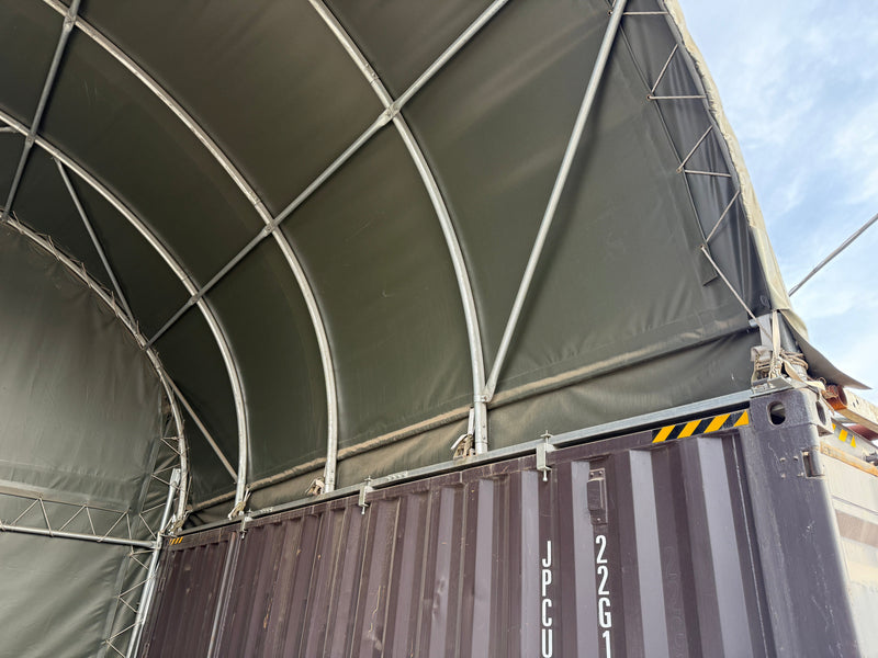 Panneau arrière fermé pour auvents de conteneurs