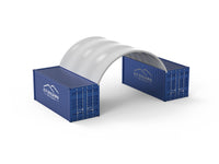 Containerüberdachungen – 20 Fuß x 20 Fuß x 6,5 Fuß (6 m x 6 m x 2 m)