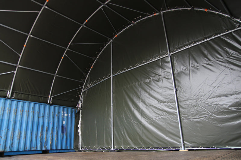 Kit Buildings Container Shelter - 20ft x 20ft x 6.5ft (6m x 6m x 2m)