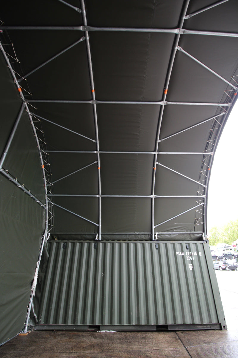 Kit Buildings Container Shelter - 20ft x 20ft x 6.5ft (6m x 6m x 2m)